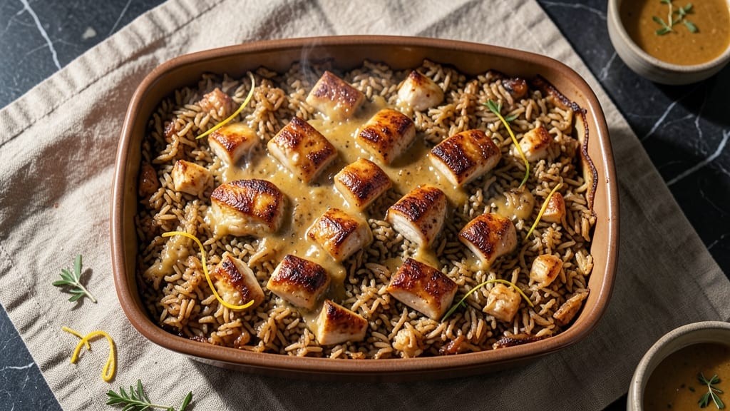 Baked Chicken and Brown Rice Casserole Recipe: Flavor-Packed One-Pan Dinner