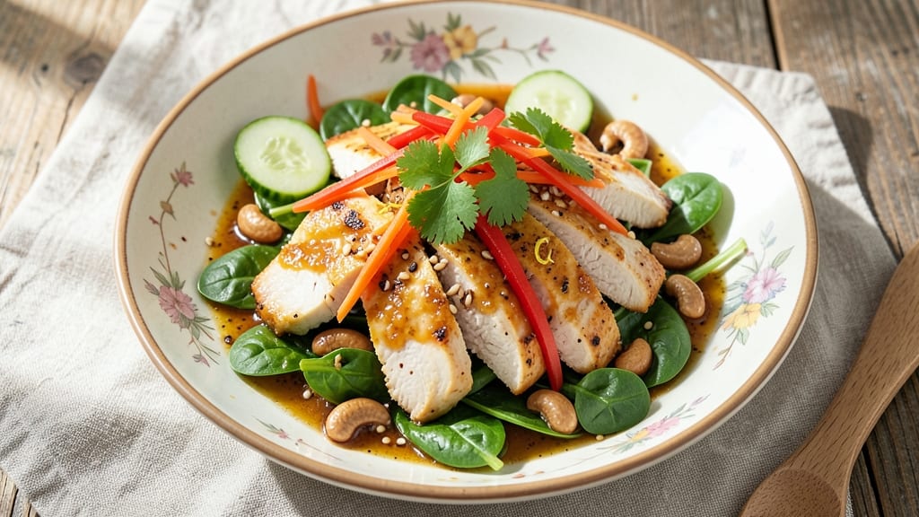 Asian Cashew Chicken Salad Recipe: Crunchy Nutty Bite With Tangy Sesame Dressing