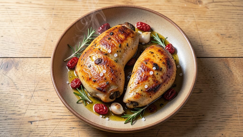 Baked Chicken With Sun-Dried Tomatoes Recipe: Umami-Packed Crispy Skin in 40 Minutes