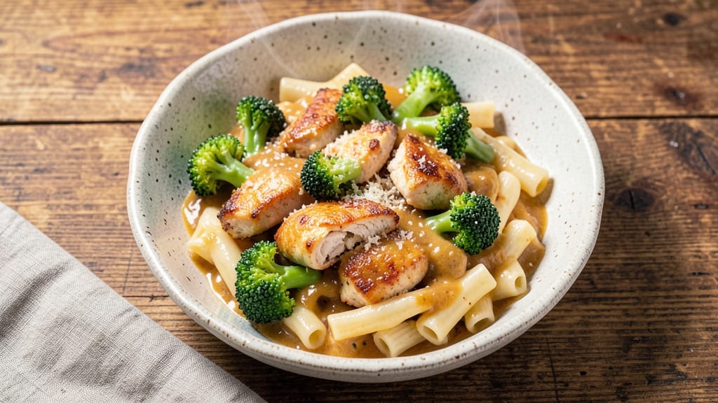Baked Chicken Broccoli Ziti Alfredo Recipe: One-Pan Cheesy Comfort with Al Dente Noodles