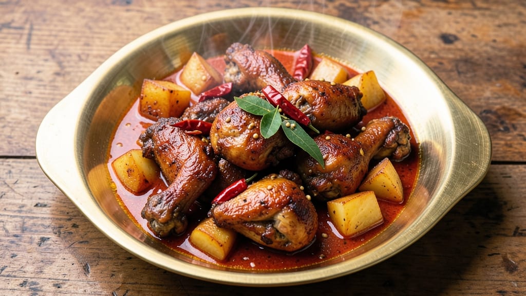 Andhra Guntur Chicken Curry Recipe: Tamarind-Tangy Heat with Crispy Potatoes