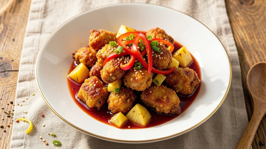 Authentic Sweet and Sour Chicken Recipe: Crispy-Fried Bites with Tangy Pineapple Glaze