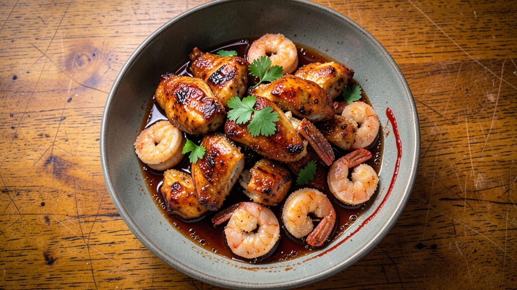 Applebee's Bourbon Chicken And Shrimp Copycat Recipe: Double-Dredged Crunch With Juicy Centers in One Skillet
