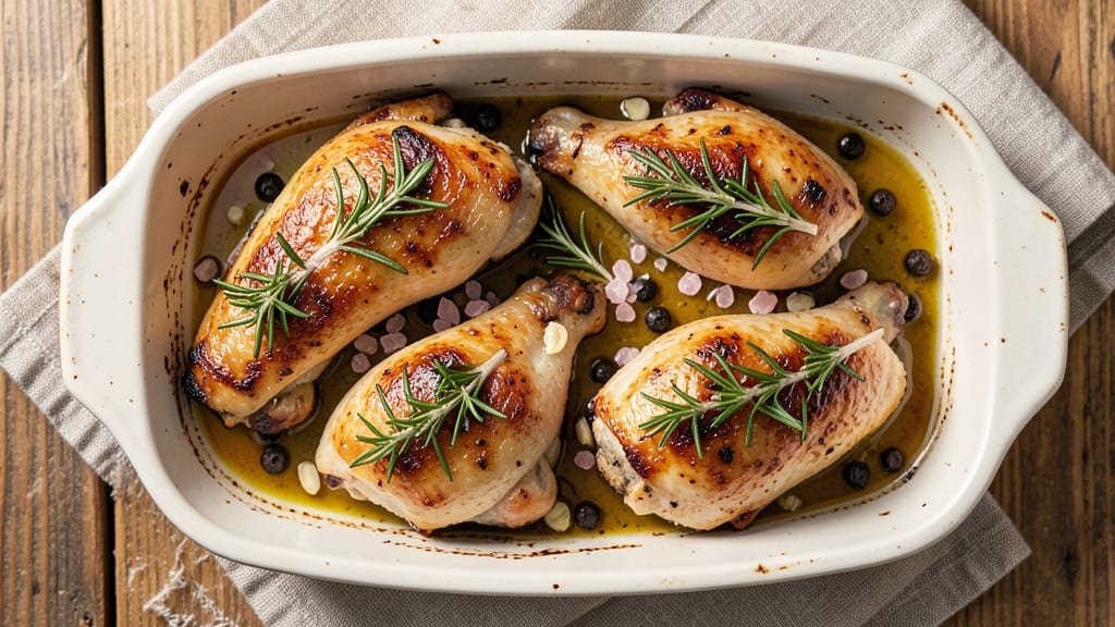 Baked Rosemary Chicken Thighs Recipe: Herb-Infused Crisp Skin, Juicy Hearts