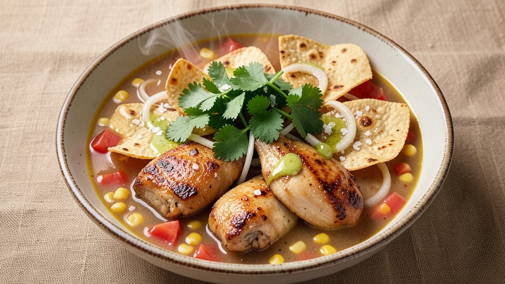 Chuy's Chicken Tortilla Soup Copycat Recipe: Smoky Tomato and Cilantro Crunch in One Pot