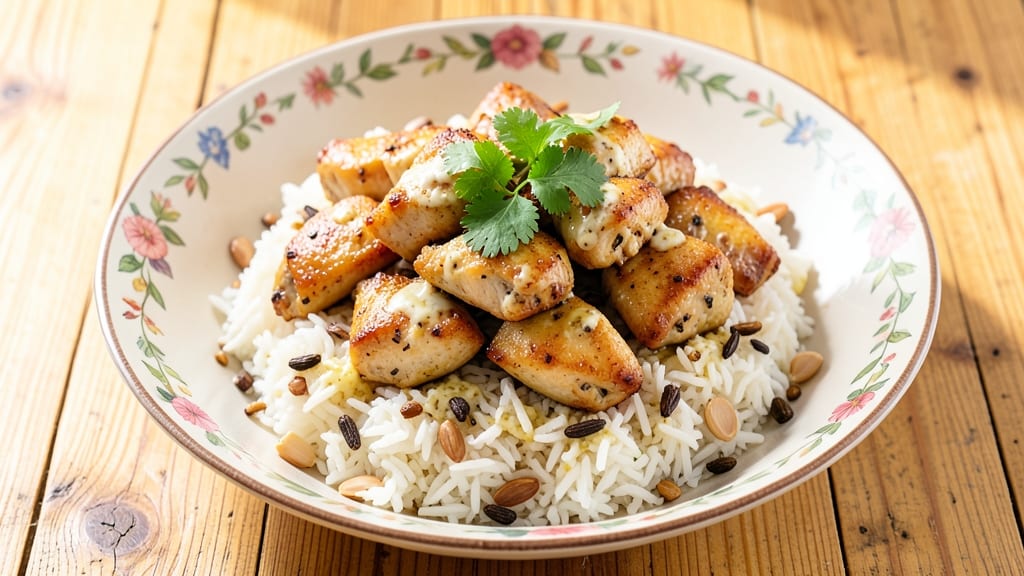 Afghani Chicken And Rice Recipe: Spiced Yogurt Marinated One-Pot Harmony