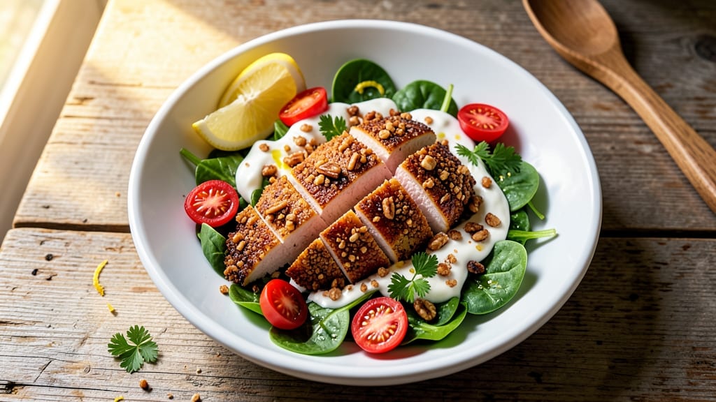 Applebee's Pecan Crusted Chicken Salad Recipe: Nutty Crunch Over Creamy Ranch Base