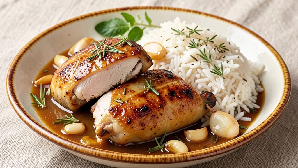 Amazing Chicken And Rice Recipe: One-Pot Herb-Roasted Harmony