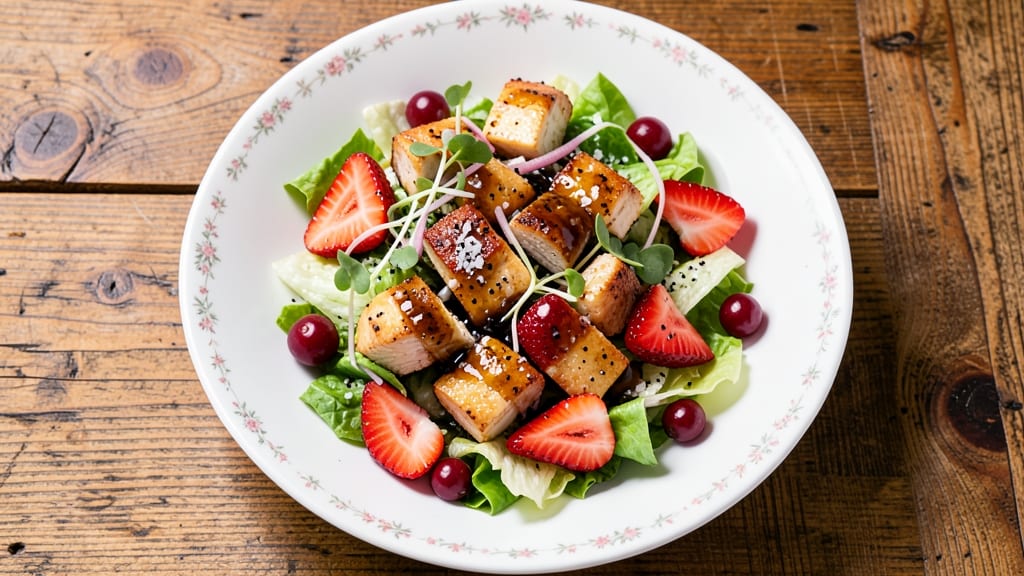 Applebee's Strawberry Balsamic Chicken Salad Recipe: Bright Balsamic Glaze and Juicy Chicken Bites